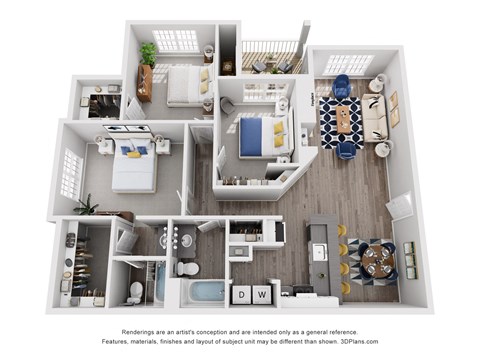 a 1 bedroom floor plan is shown in this illustration